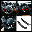 Car Interior Steering Wheel Decorative Decor Cover Trim for Alfa Romeo Stelvio/Giulia