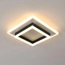 LED Ceiling Light, 30W 3500LM Modern LED Ceiling Light Fixture, Square Black Ceiling Lamp for Bedroom Living Room Kitchen Hallwa