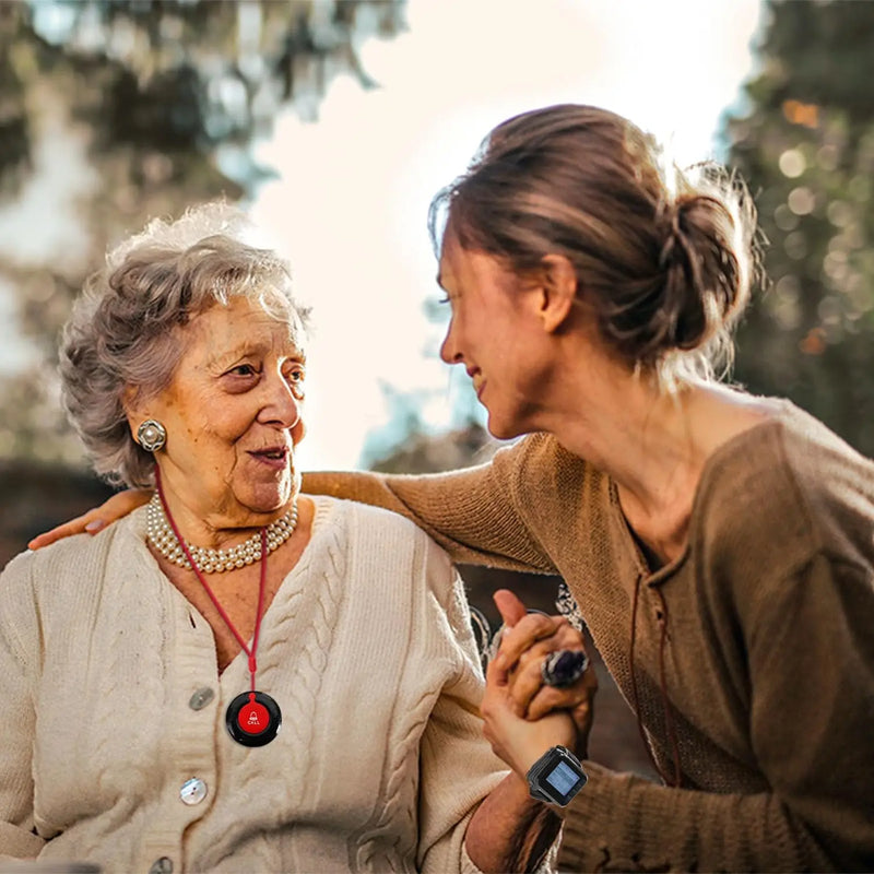 Caregiver Pager Wireless Calling System Vibration Sound Alarm for Hospital Clinic Nursing