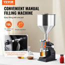 VEVOR A03 5-50ml/5-100ml Manual Liquid Filling Machine Paste Bottle Filler Adjustable with Hopper for Water Juice Shampoo Honey