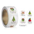 500 Pcs/Roll Merry Christmas Santa Claus Sticker Gift Decoration Sealing Stickers Children's Reward Sticker