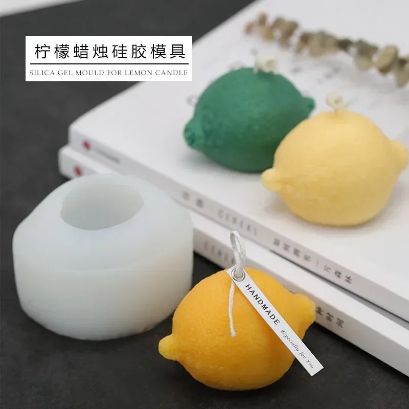 Handmade Molds Creative Lemon Shape Silicone Soap Mold Soap Making Lime Silicone Mousse Cake Pastry Baking Mold Accessories