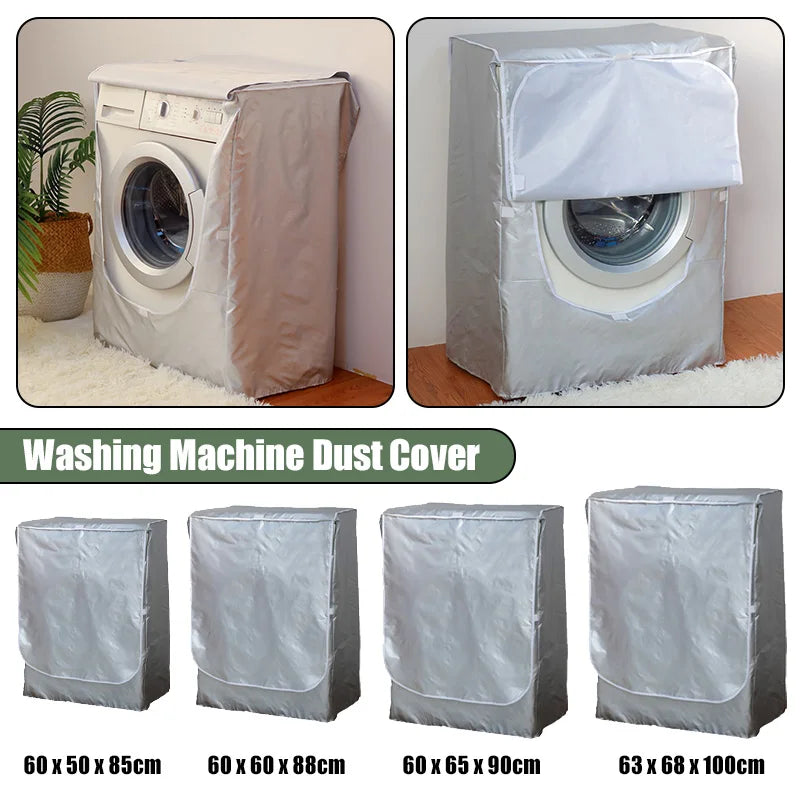 Washing Machine Cover Protector Silver Coating Protective Front Load Laundry Dryer Sunscreen Protection Dustproof Waterproof