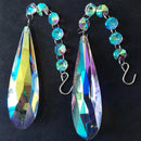 2PCS 3.5 Inch / 89mm Colorful Sun Catcher Rainbow Maker, Hanging Crystal Suncatcher, for Window Home Garden Ch