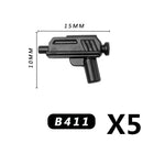 MOC Medieval Accessories Building Blocks Military Soldiers Shoulders Armor Blaster Helmets Weapons War Bricks Children Toys B038