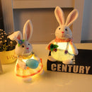 Easter Bunny Gnome Led Light Large Easter Rabbit Ornaments for Home Office Spring Easter Party Bunny Gnome Hanging Ornament 2024