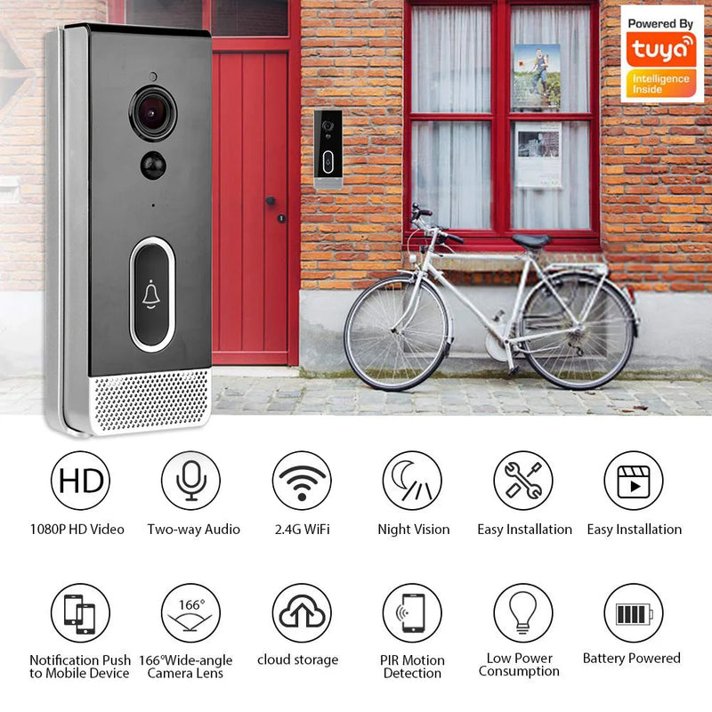 Graffiti Intelligent Wifi Waterproof Doorbell Network Wireless Visual Intercom Mobile Phone Intelligent Remote Intercom Camera