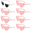 8pcs/6pcs Bachelorette Hen Party Sunglasses Black Heart Shaped Glasses Bride To Be Bridesmaid Gifts Wedding Bridal Shower Decor