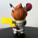 Movie Figures Stephen King's It Pennywise Cosplay Pikachu Action Figure Toys Halloween Gift Doll 11cm/4.33in