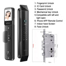 3D Face Recognition Smart Lock with Face Recognition Fingerprint APP Control HD Camera Video Doorbell