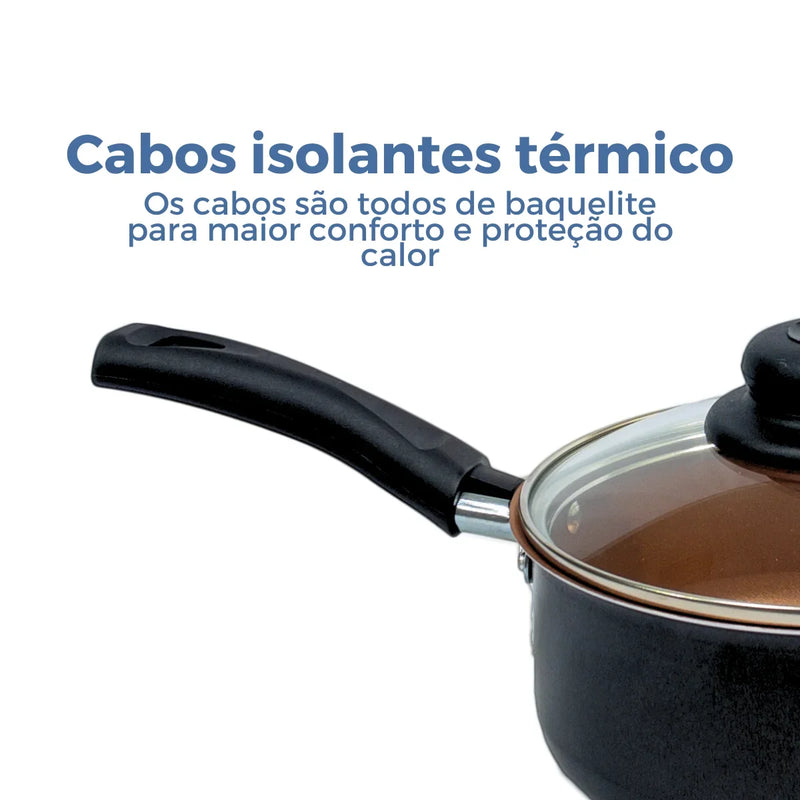 Teflom 8 PCs Rome 2.5L Non-stick Pressure Cooker Set