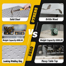 Welding Table 36x24 Inch Workbench, Adjustable Beam & Feet, 600lbs Capacity for Garage Shop Home