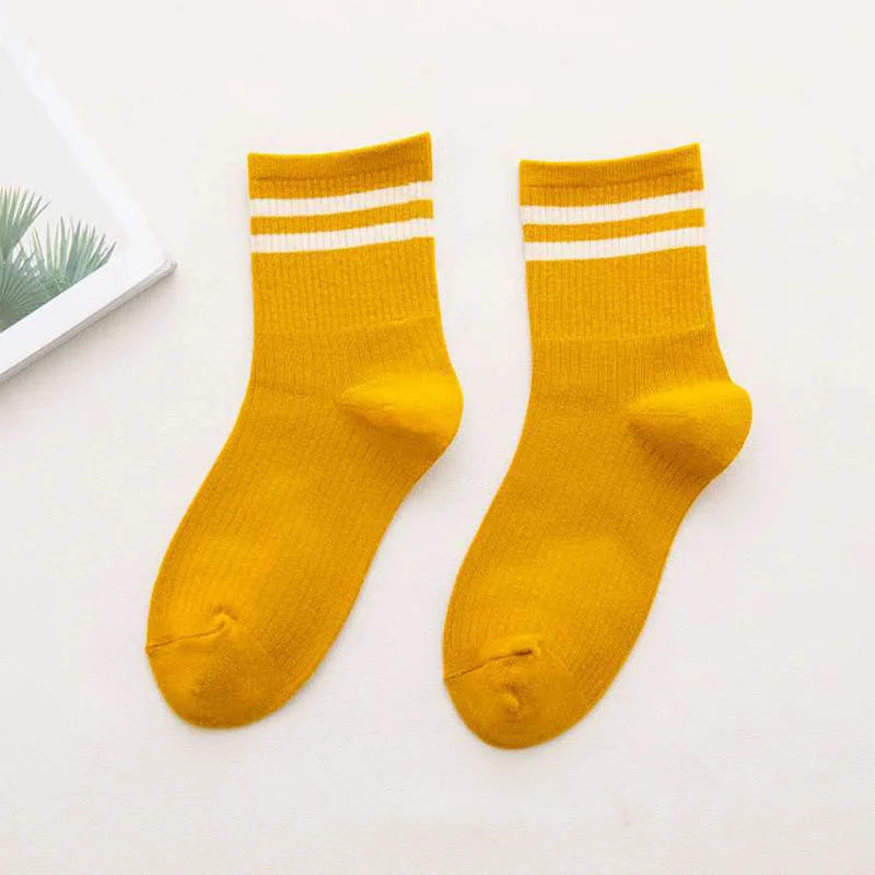 Thickness Funny Novelty Cute Cotton Loose Striped Men Long Socks Fashion Street Couple High-quality Youth Sock