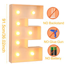 91.5CM DIY Name Giant Led Light Letter Frame Box Wedding Valentine's Day Party Decoration Anniversary Baby Shower Birthday Decor