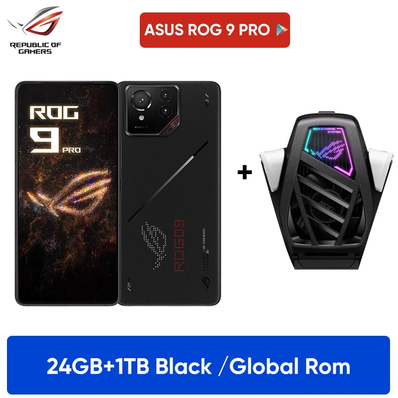 ASUS ROG Phone 9 Pro Snapdragon 8 Elite 6.78'' 185Hz E-Sports Display 50MP Camera 5800mAh Battery 512GB/1TB Global Rom