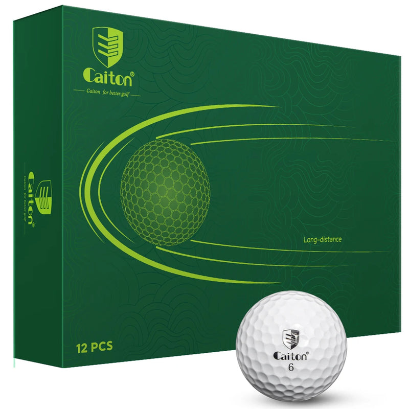 Caiton 12/6/3pcs Long Distance Golf Ball | Tour-Level Performance | Multi-Layer Construction | Add 40+ Yards | Ultra-Soft Feel