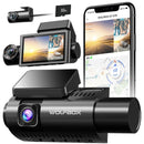 WOLFBOX I07 Dash  Cam 3 Channel Dash Camera for Car Front and Rear 4K Dash Camera with GPS WiFi Car Dvr for 170 FOV WDR
