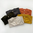 Spring And Autumn Newborn Baby Boys And Girls Solid Color Knitted Top Children's Casual All Match Baby Coat Clothes