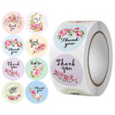 500pcs Labels Roll Flower Thank You Stickers Scrapbooking For Gift Decoration Stationery Sticker Seal Label Handmade Sticker