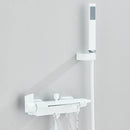 Black Waterfall Bathtub Shower Faucets Wall Mount Shower Mixer Tap Faucets Hot Cold Bath Shower Tap BaRobinet Baignoire