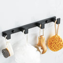 Household Wall Coat Rack Black Hooks For Hangging Clothes Towel Hanger Bathroom Robe Hook Heavy Duty Kitchen Accessories