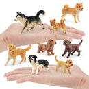 Realistic Plastic Puppy Figures Playset Hand Painted Mini Dogs Animals Toy Cake Toppers Easter Eggs Christmas Birthday Gift