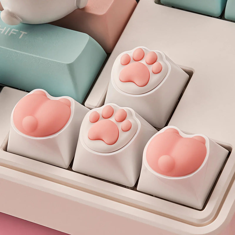 3D Cute Soft Cartoon Keycaps Replace for Cherry MX Gaming Mechanical Keyboard Keycap Keys Anime Custom Key Caps