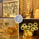 Curtain LED String Lights Garland Festival Decoration 8 Modes USB Remote Control Holiday Wedding Fairy Lights for Bedroom Home