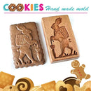 DIY Wooden Shortbread Mold Raspberry Heart Carved Gingerbread Cookie Mold Kitchen Cutter Molds For Valentine's Day Easter Party