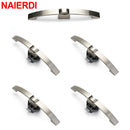 NAIERDI 5PCS Camper Car Push Lock with Handle RV Boat Home Cabinet Drawer Latch Button Locks Furniture Handle Hardware