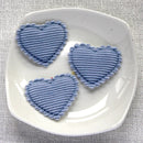 50pcs 21x25/32x37mm Padded Corduroy Fabic Heart Appliques for DIY Hat Clothes Leggings Sewing Supplies Headwear Decor Patches