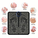 Electric USB Charging Foot Massage Mat Relaxes Foot Acupoint Massage Mat Improves Blood Circulation 8 Modes 19 Level Relaxation