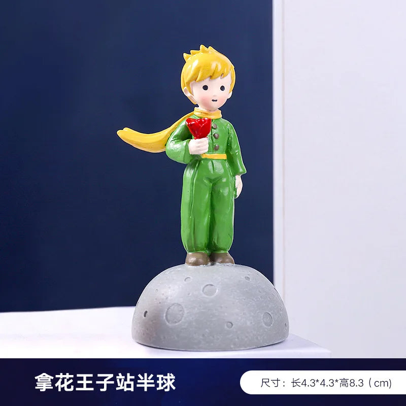 Creative Little Prince Rose Small Fox Modern Home Desk Small Ornaments Children's Birthday Christmas Gift Ornaments Decoration