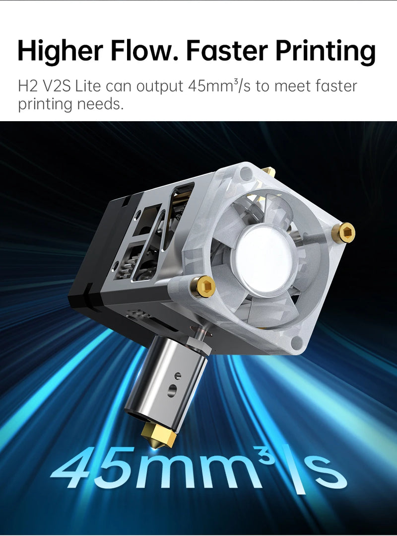 BIQU H2 V2S Lite Direct Extruder Dual Gear Higher Flow Hotend 3D Printer Parts Titan Extruder For B1 BX Ender3 Voron2.4 Upgrade