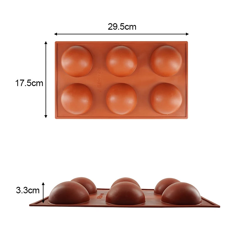 3D Ball Round Half Sphere Silicone Mold for DIY Baking Pudding Mousse Chocolate Eco-Friendly Cake Mold Kitchen Accessories Tools