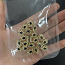 3D luxury zircon Star cross Nail Metal Charms 10pcs mermaid  bead nail jewelry  11*18mm Aolly Nail Art Crystal Gems Decorations