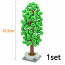 Trees Building Blocks City MOC Pine Tree Plant Set Spruce Farm Street Scene Garden View Assembly 3778 Bricks Educational Kid Toy