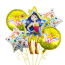 Superhero Theme Kid Birthday Balloon Party Decoration Wonders Woman Banner Cake Card Set Baby Shower Globos Party Event Supplies