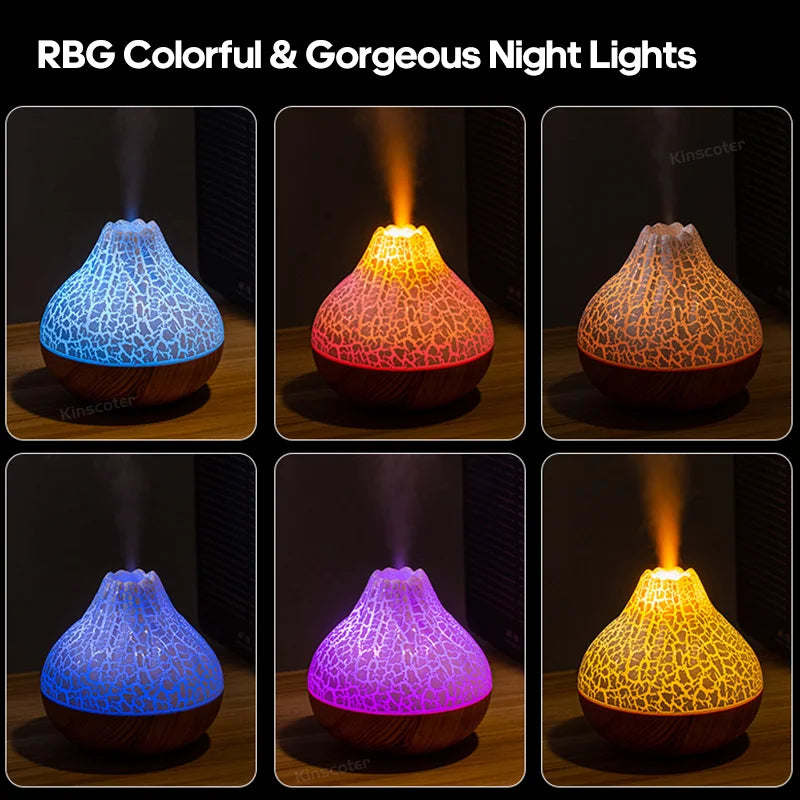 Volcano Humidifier Household Desktop Small Water Supplement Spray Air Humidification Usb Portable Night Light