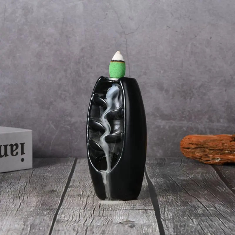 Incense burner, resin reflux incense burner, reflux aromatherapy incense burner stand, suitable for home reading room decoration