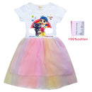 Cartoon True and The Rainbow Kingdom Costume Baby Girls Cute Summer Dress Kids Wedding Party Dress-up Children Princess Vestidos