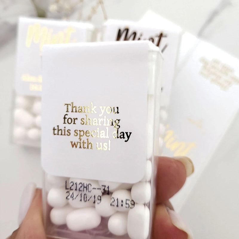 Personalized Mint to be Tic Tac Stickers for Wedding Favors Custom Candy Label Party Gift Idea thank you mints labels for guest