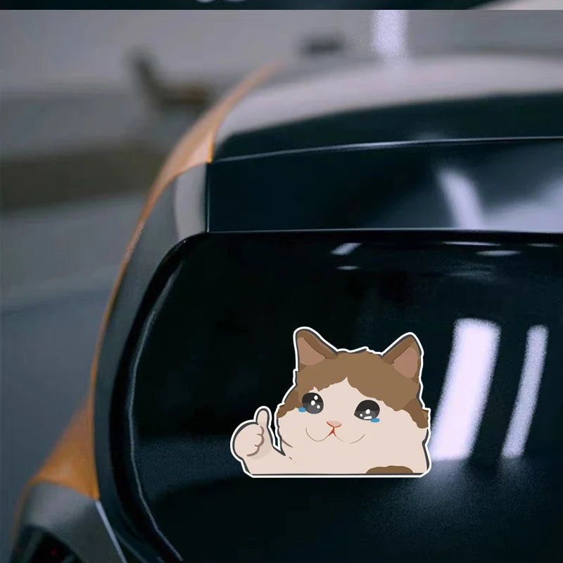 Cartoon animation cat car personality reflective car stickers rear windscreen cover scratches decorative stickers accessories