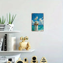 8x12 Inch Metal Sign - Coastal Seagull & Pier Wall Art, Distressed Finish, Rustic Nautical Decor for Home, Cafe, Beach House