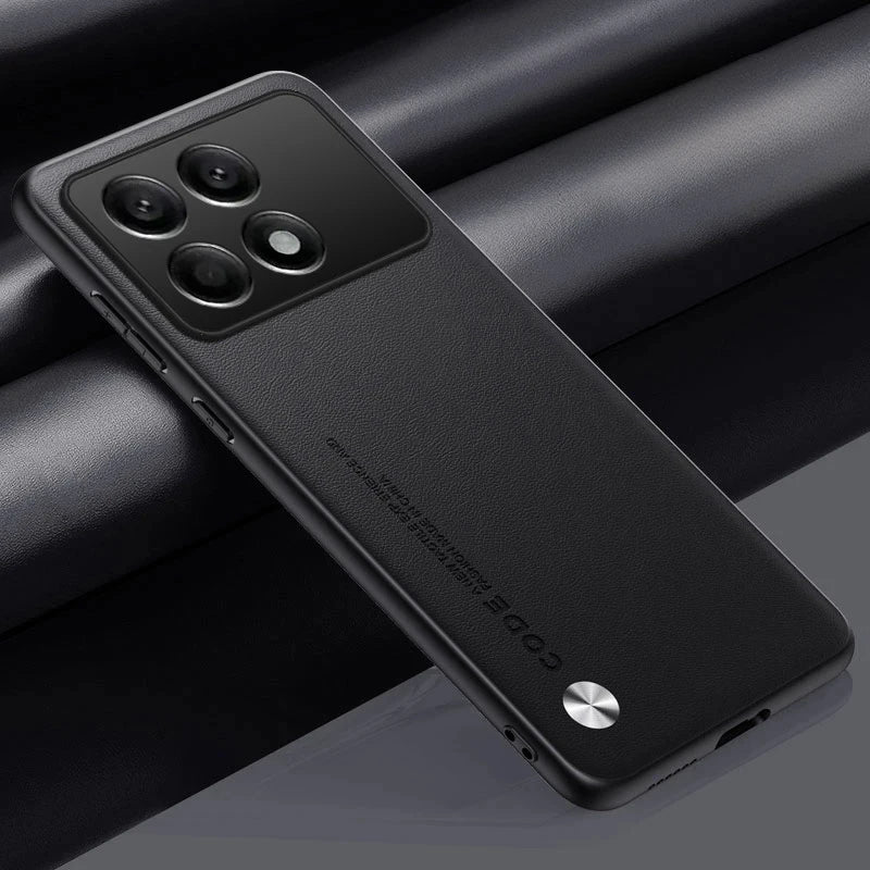 Case for Poco X6 Pro Luxury PU Leather Shockproof Silicone Shell Fundas for Xiaomi Poco X6 Pro Cover Protection Back Phone Coque