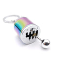 Car Parts Keychain NEO Chrome Metal Keyring Wheel Hub Nitrogen Gas Bottle Shock Absorber Key Chain Whistle Turbine Auto Interior
