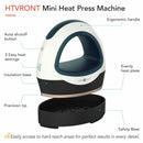HTVRONT MINI Heat Press Machine Portable Easy Press Iron On HTV Vinyls for Cricut DIY Printing T-shirt Clothes Bags Hats Pads