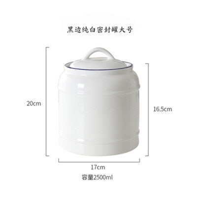 Ceramic Lid Sealed Cans Candy Cans Household Snack Storage Bottle Coffee Beans Tea Cans Kitchen Multigrain Storage Container