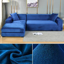 Velvet Sofa Cover Thick Elastic 1/2/3/4 Seater Sofa Cover for Living Room Velvet Plush L Shaped Corner Sofa  Couch Cover