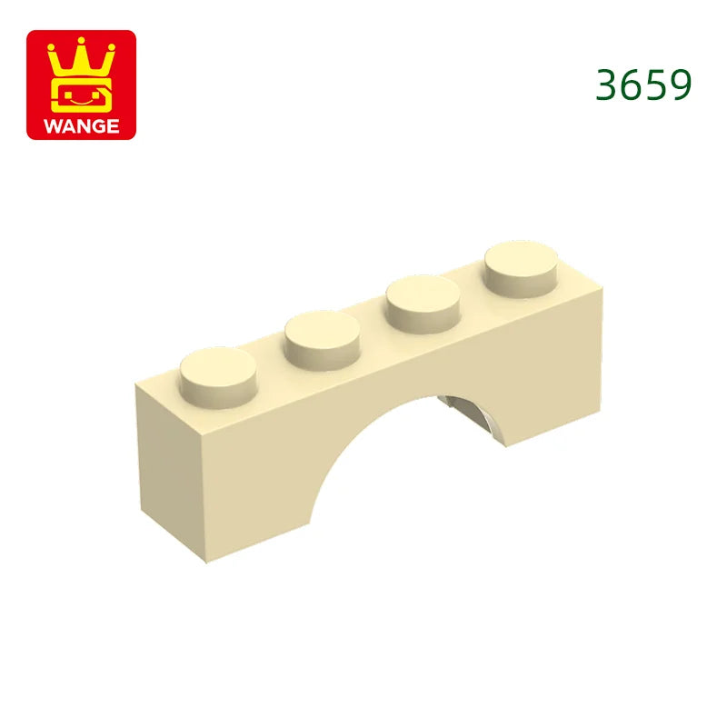 Wange 81Pcs/Lot 3659 1x4x2 Flat Arch Building Blocks MOC Construction Accessories Parts Compatible with Brick Children Toys Gift
